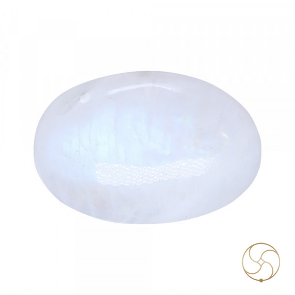 Image of 10.6 Carat Moon Gemstone With Silver Ring or Pendant- चंद्रमणि रत्न