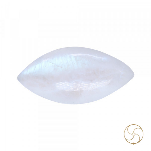 Image of 9.9 Carat Moon Gemstone With Silver Ring or Pendant- चंद्रमणि रत्न