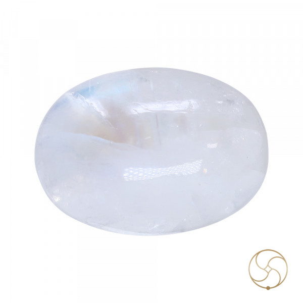Image of 6.7 Carat Moon Gemstone With Silver Ring or Pendant- चंद्रमणि रत्न