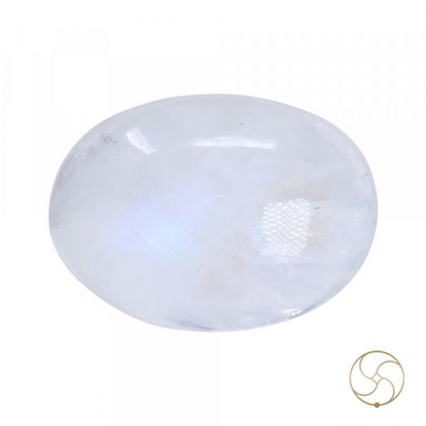Image of 7.3 Carat Moon Gemstone With Silver Ring or Pendant- चंद्रमणि रत्न