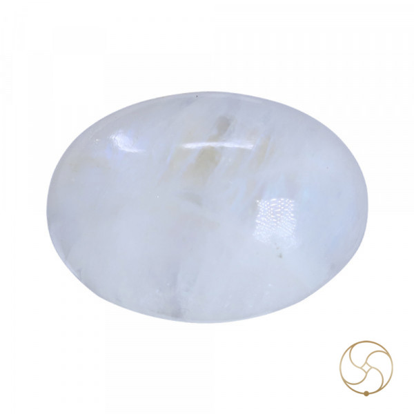 Image of 7.0 Carat Moon Gemstone with Silver Ring or Pendant- चंद्रमणि रत्न