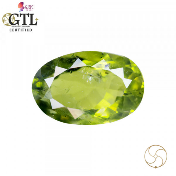 Image of 8.84 Carats Peridot Gemstone With Ring Or Pendant - पुटिका रत्न