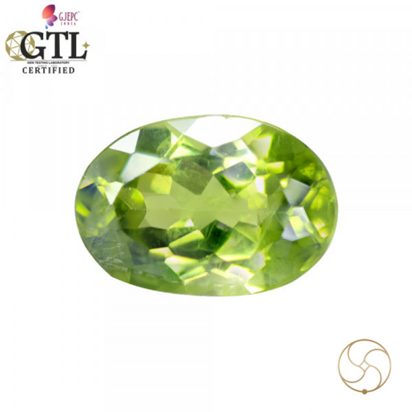 Image of 6.71 Carats Peridot Gemstone With Ring Or Pendant - पुटिका रत्न