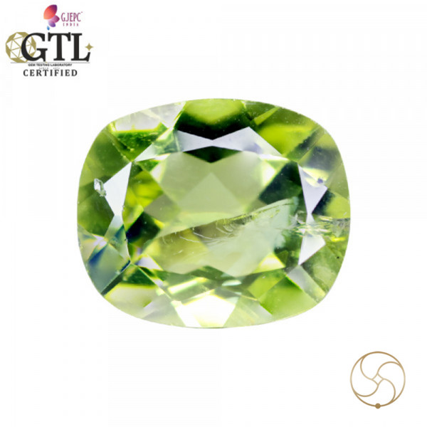 Image of 5.02 Carats Peridot Gemstone With Ring Or Pendant - पुटिका रत्न