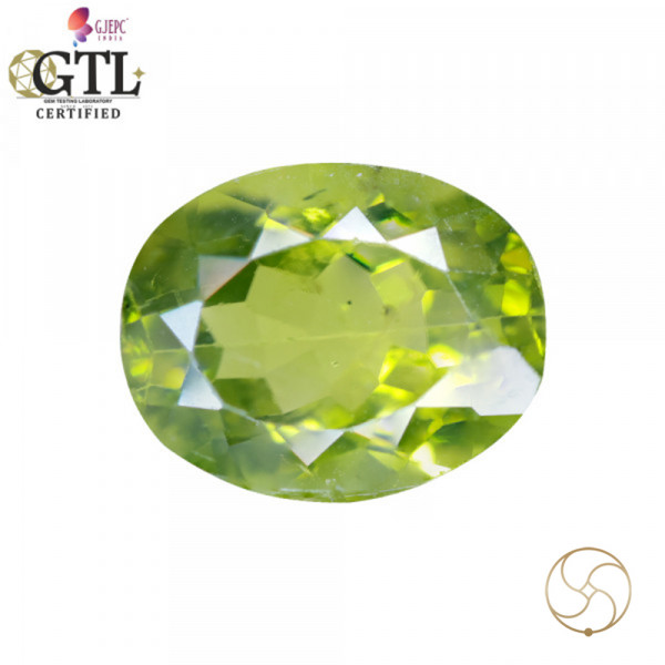 Image of 8.11 Carats Peridot Gemstone With Ring Or Pendant - पुटिका रत्न