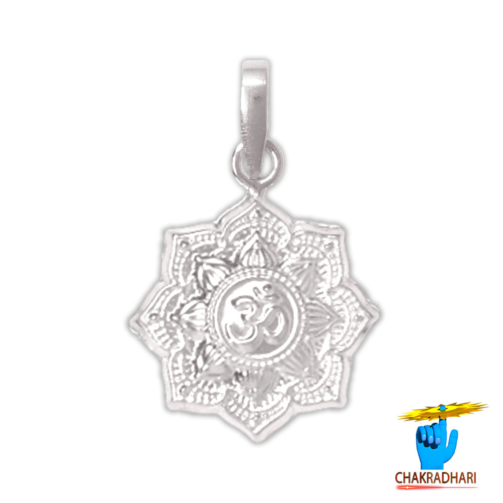 996 Silver Shikhar Om Pendant -     