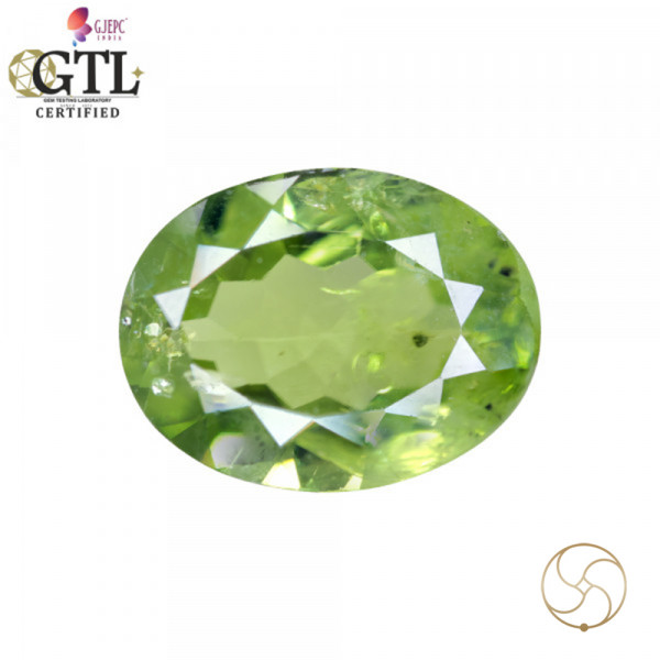 Image of 8.12 Carats Peridot Gemstone With Ring Or Pendant - पुटिका रत्न