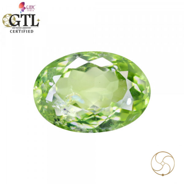 Image of 6.77 Carats Peridot Gemstone With Ring Or Pendant - पुटिका रत्न