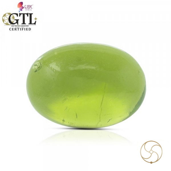 Image of 06.63 Carats Peridot Gemstone With Ring Or Pendant - पुटिका रत्न