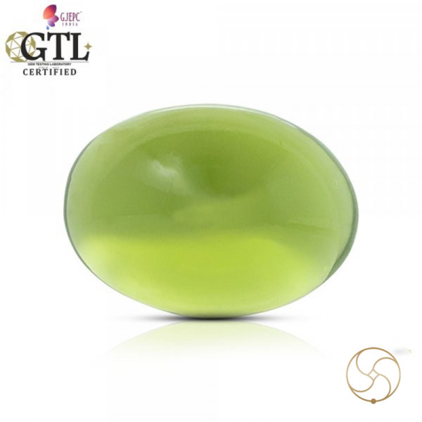 Image of 05.91 Carats Peridot Gemstone With Ring Or Pendant - पुटिका रत्न