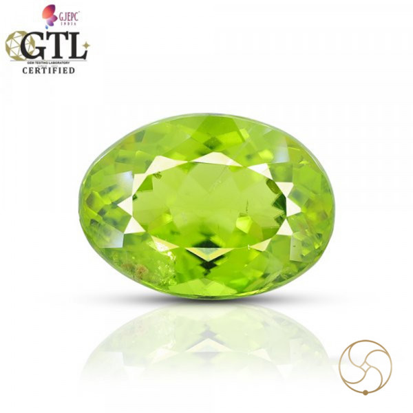 Image of 07.13 Carats Peridot Gemstone With Ring Or Pendant - पुटिका रत्न