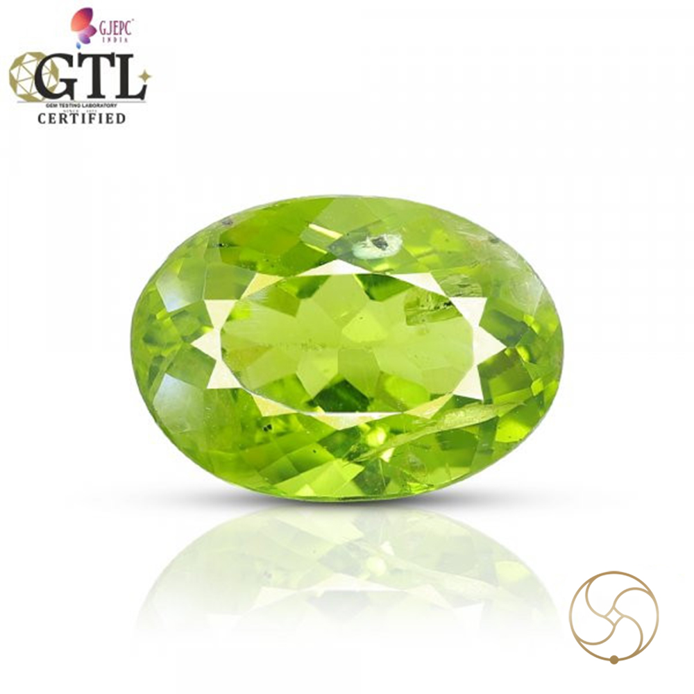 0668 Carats Peridot Gemstone With Ring Or Pendant -  