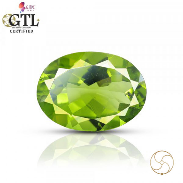 Image of 06.10 Carats Peridot Gemstone With Ring Or Pendant - पुटिका रत्न