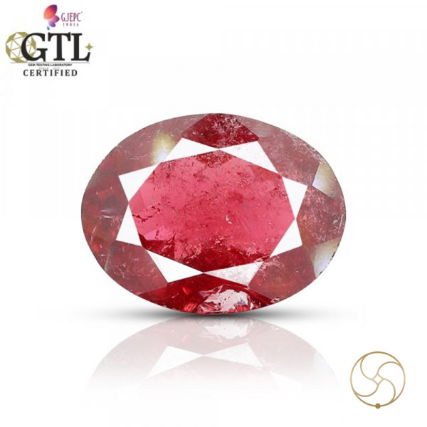 Image of 06.75 Carats Natural Pink Tourmaline Gemstone With Ring Or Pendant - प्राकर्तिक  गुलाबी वैक्रान्त रत्न