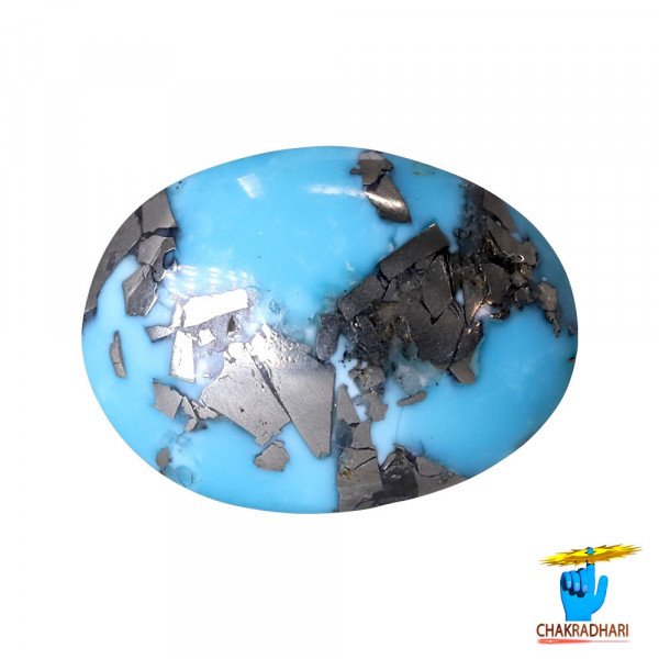 Image of 5.9 Carats Turquoise Irani Gemstone - पिरोजक, फ़िरोज़ा ईरानी रत्न