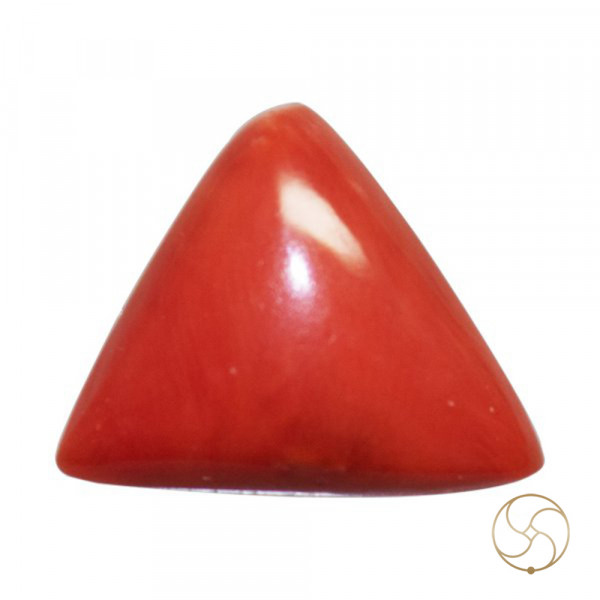 Image of 8.50 Ratti Triangular Coral With Ring Or Pendant - मूंगा रत्न