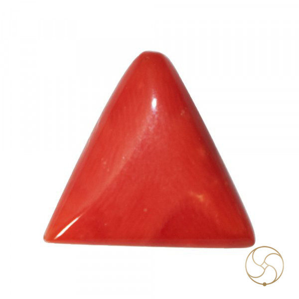 Image of 6.50 Ratti Triangular Coral With Ring Or Pendant - मूंगा रत्न
