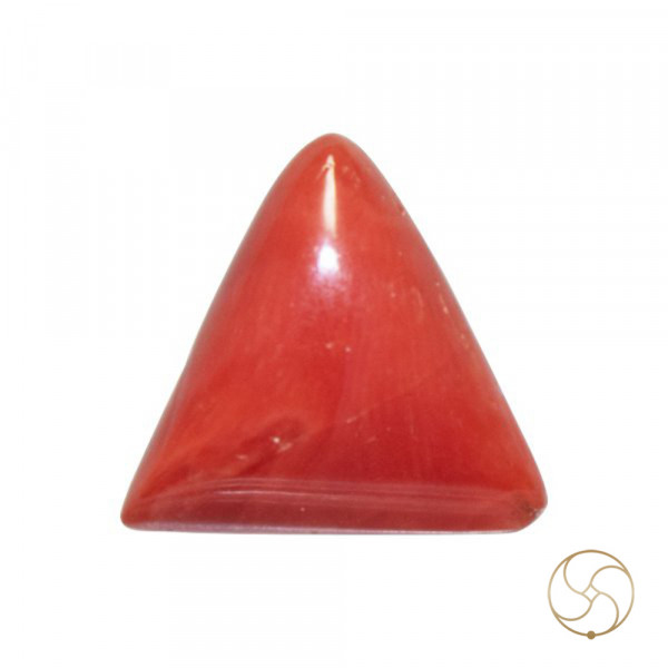 Image of 5.50 Ratti Triangular Coral With Ring Or Pendant - मूंगा रत्न