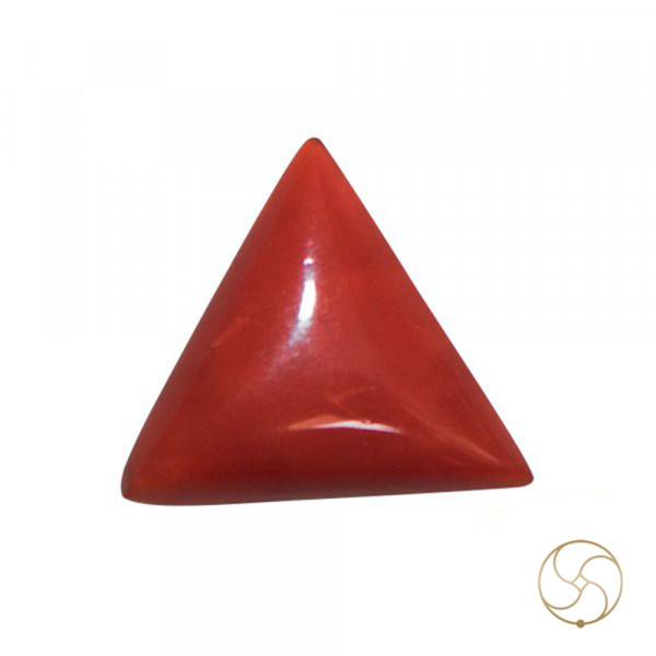 Image of 5.50 Ratti Triangular Coral With Ring Or Pendant - मूंगा रत्न