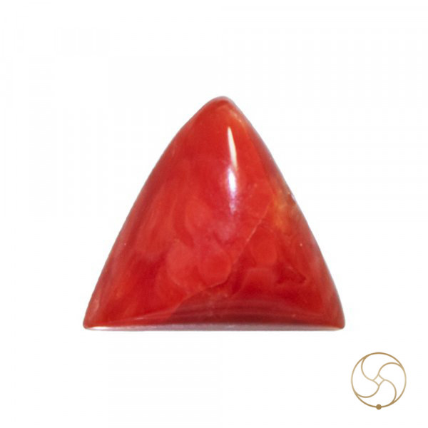 Image of 6.50 Ratti Triangular Coral With Ring Or Pendant - मूंगा रत्न
