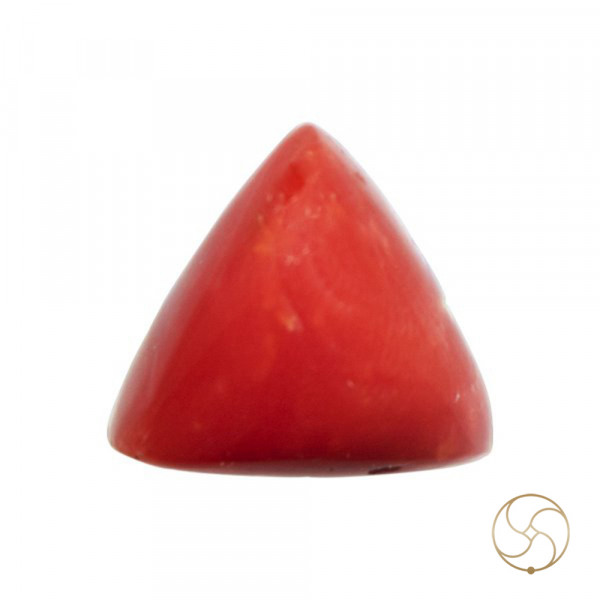 Image of 09 Ratti Triangular Coral With Ring Or Pendant - मूंगा रत्न