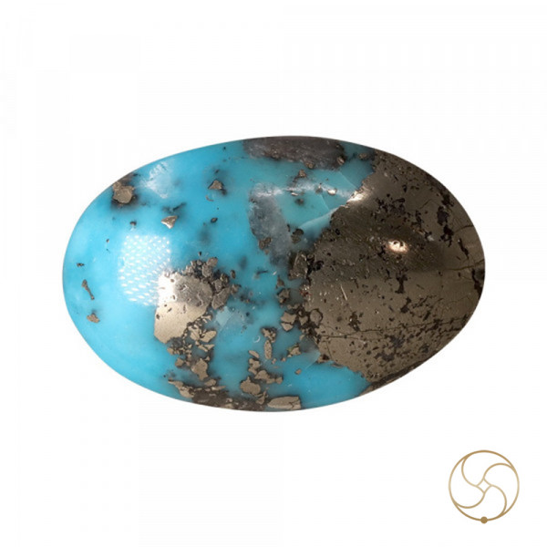 Image of 10.0 Carats Turquoise Irani Gemstone - पिरोजक, फ़िरोज़ा ईरानी रत्न
