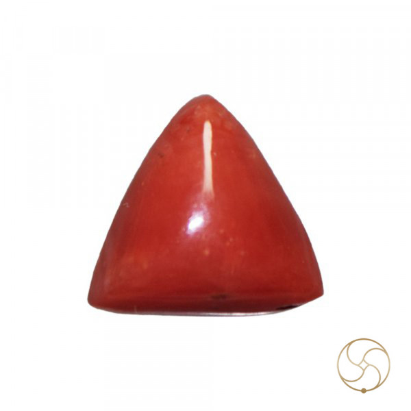 Image of 07 Ratti Triangular Coral With Ring Or Pendant - मूंगा रत्न