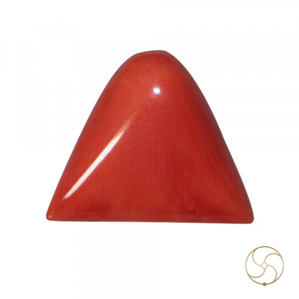Image of 07 Ratti Triangular Coral With Ring Or Pendant - मूंगा रत्न
