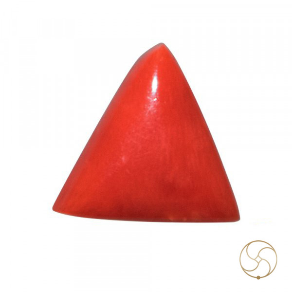 Image of 07 Ratti Triangular Coral With Ring Or Pendant - मूंगा रत्न