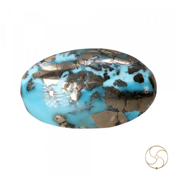 Image of 7.0 Carats Turquoise Irani Gemstone - पिरोजक, फ़िरोज़ा ईरानी रत्न