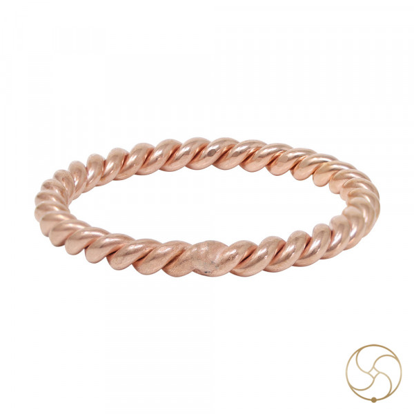 Image of 99.9% Nepaliya Copper Tensor  45° Bangle for Men With Joint - नेपालिया ताम्र 45° कड़ा पुरुष हेतु जोड़ युक्त