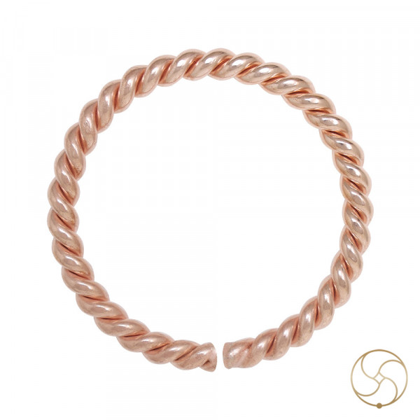 Image of 99.9% Nepaliya Copper Tensor 45° Bangle for Men &amp; Women - नेपालिया तांबा मात्रा 45° कड़ा  पुरुष और स्त्री हेतु