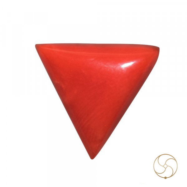 Image of 07 Ratti Triangular Coral With Ring Or Pendant - मूंगा रत्न