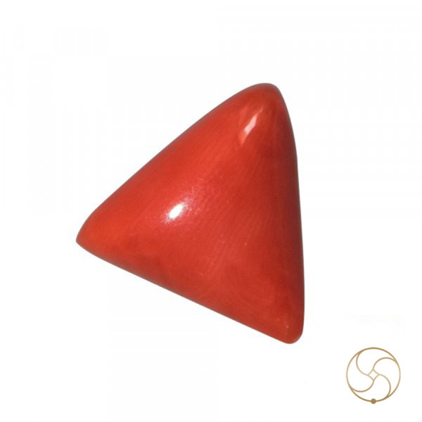 Image of 07 Ratti Triangular Coral With Ring Or Pendant - मूंगा रत्न