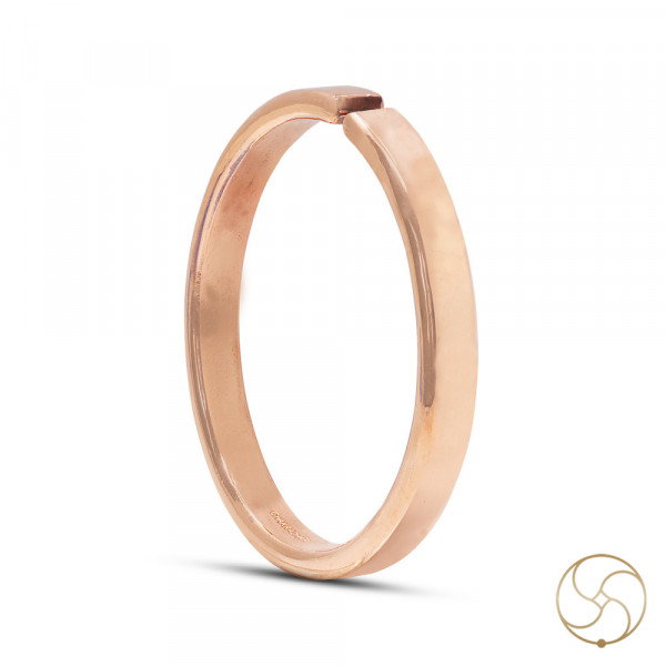 Image of 99.9% Nepaliya Copper Gents Flat Bangle - नेपालिया तांबा पुरुष चपटा कड़ा (65gm)