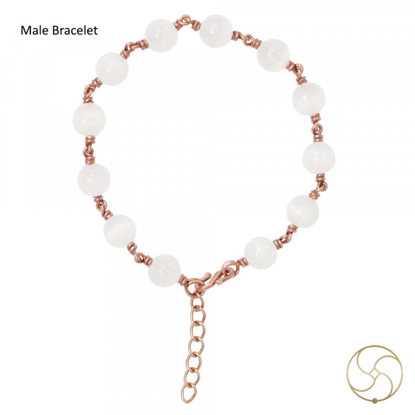 Image of Copper Selenite Bracelet For Male And Female - तांबा रजत प्रभा वलय स्त्री पुरुष हेतु