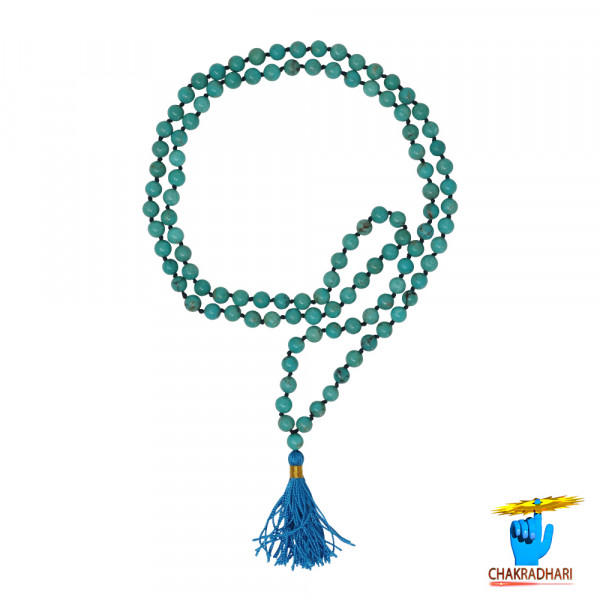 Image of Firoza Mala 108 Plus 1 Beads for Jaap or Wearing 7mm