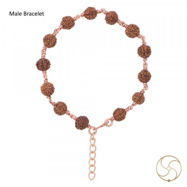 Image of Copper  Rudraksha  Bracelet For Male And Female -तांबा रुद्राक्ष वलय स्त्री पुरुष हेतु