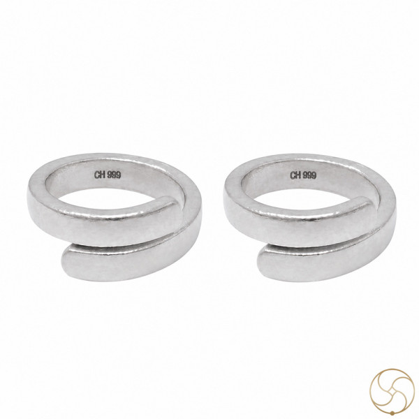 Image of 99.9% Silver Toe Ring Pair