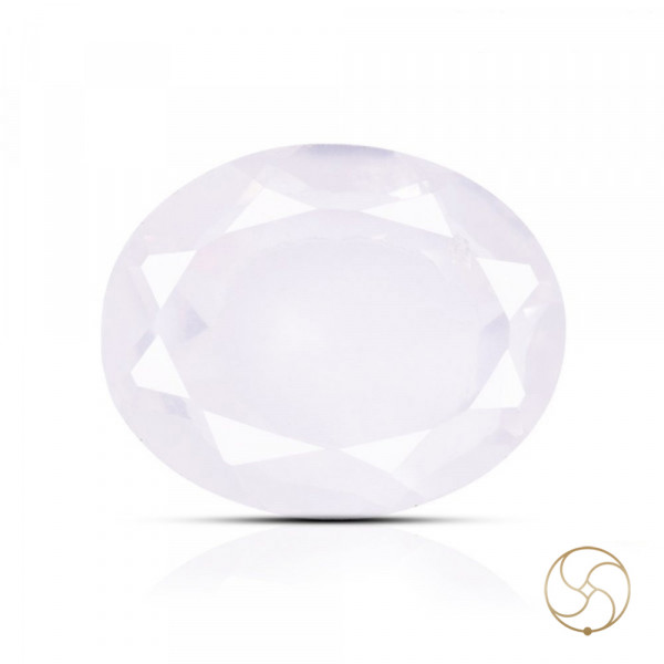 Image of 03.50 To 03.90 Carats Rose Quartz Gemstone With Silver Ring Or Pendant - गुलाबी स्फटिक
