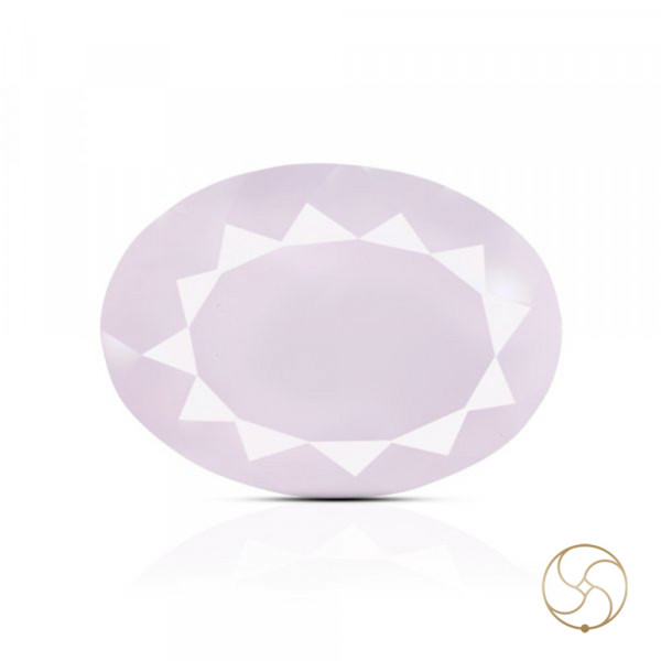 Image of 36.20 Carats Rose Quartz Gemstone With Silver Ring Or Pendant - गुलाबी स्फटिक