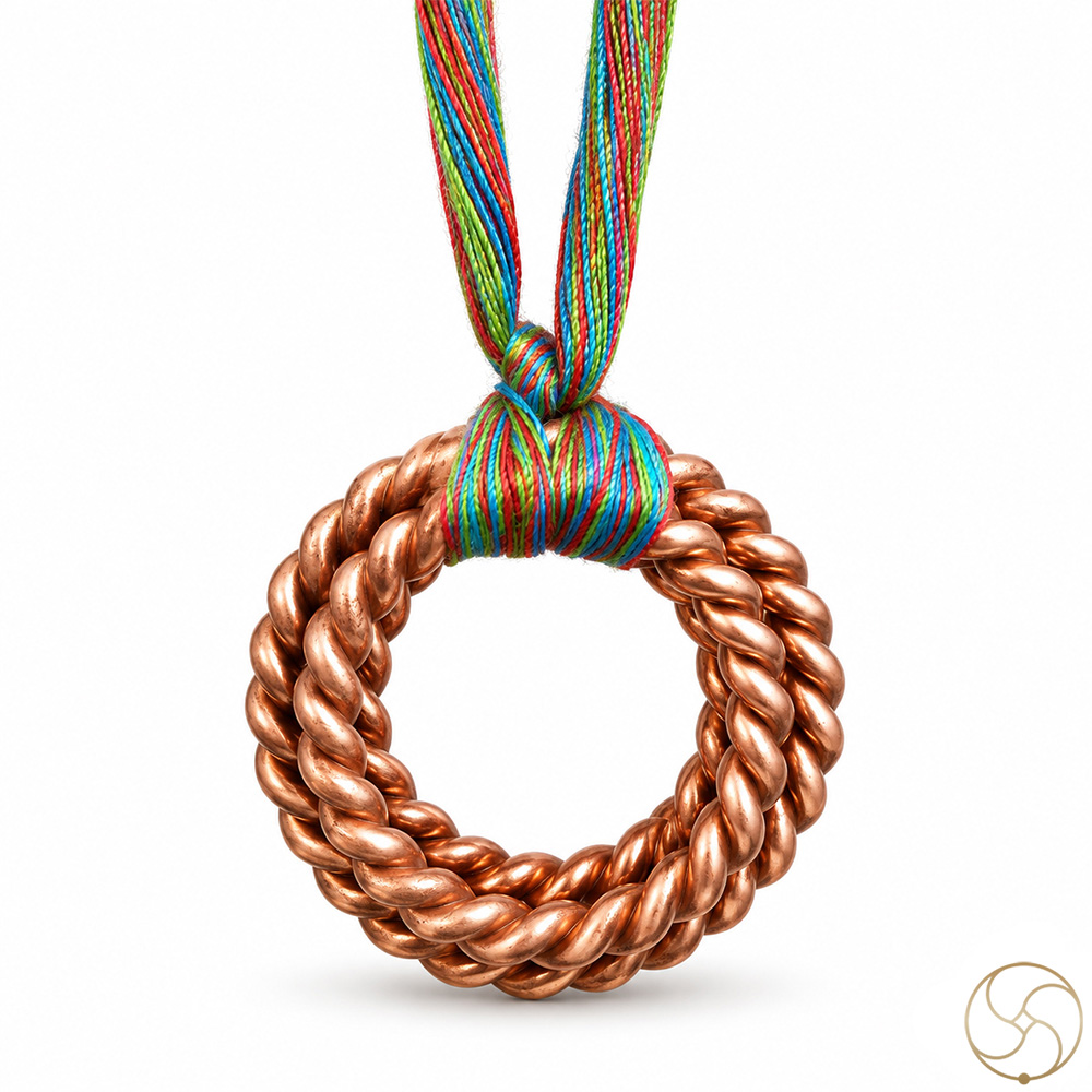 999 Nepaliya Copper Tensor Triple Cubit Pendant