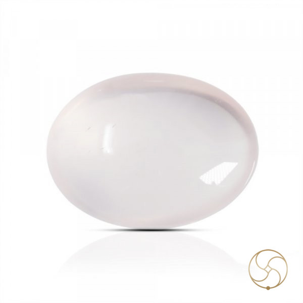 Image of 24.30 Carats to 29.80 Carats Rose Quartz Cabochon Gemstone With Silver Ring Or Pendant - गुलाबी स्फटिक