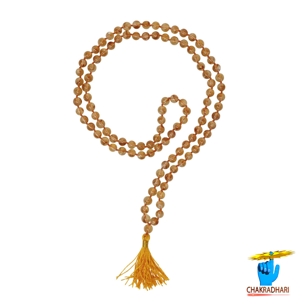 Pure Citrine Mala With 1081 Beads for Jaap or Wearing 8mm
