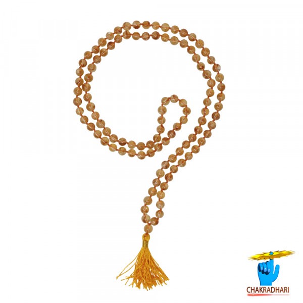 Image of Pure Citrine Mala With 108+1 Beads for Jaap or Wearing 8mm