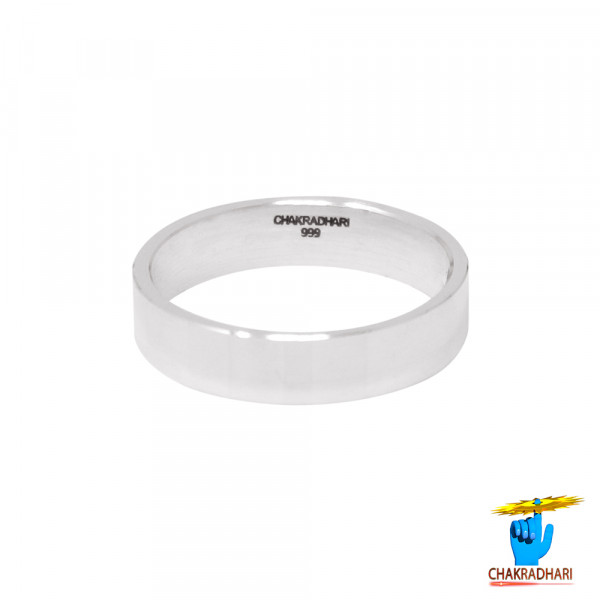 Image of 99.9% Silver Lathe Flat Ring - चाँदी समतल मुद्रिका (5 gm)