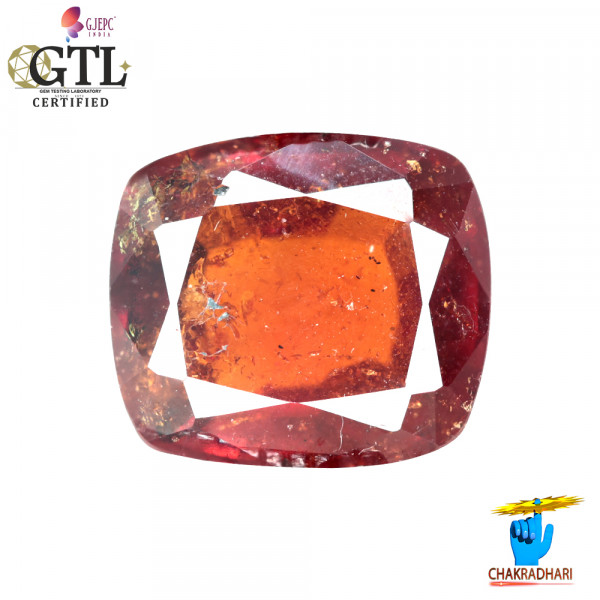 Image of 7.73 Carat Garnet Gemstone With Ring Or Pendant – गोमेद रत्न