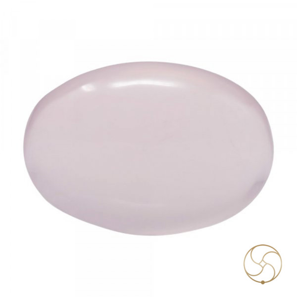 Image of 23.98 Carats Rose Quartz Gemstone With Silver Pendant - गुलाबी स्फटिक