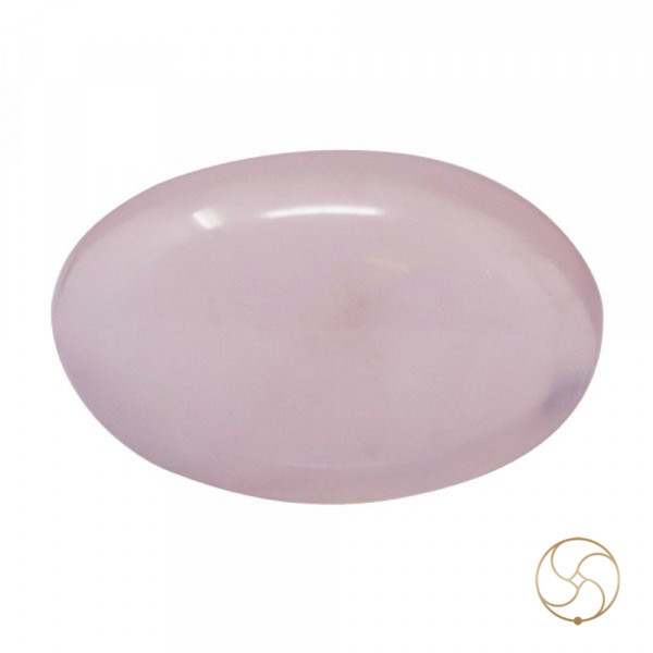 Image of 24.08 Carats Rose Quartz GemStone With Silver Pendent - गुलाबी स्फटिक