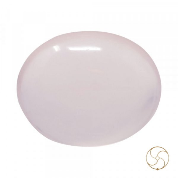 Image of 22.57 Carats Rose Quartz Gemstone With Silver Pendant - गुलाबी स्फटिक